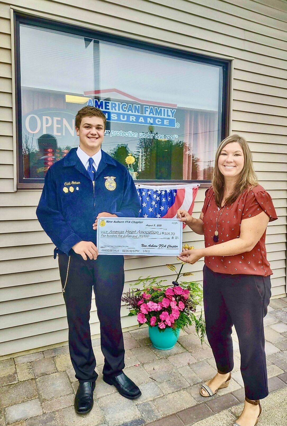 New Auburn FFA Donates $505.70 To The American Heart Association